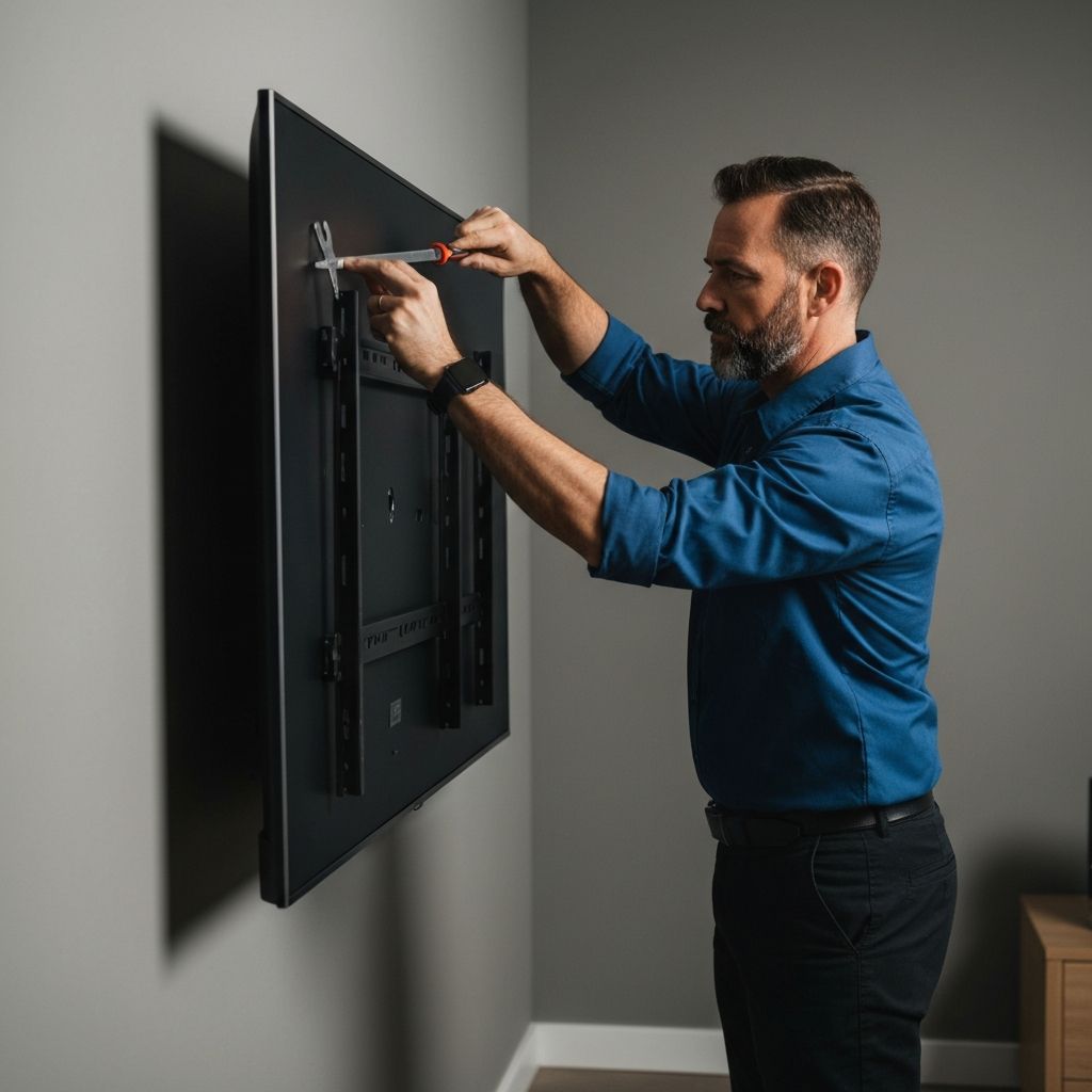 Professionelle TV-Wandmontage